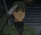green hat yamamoto helping yui with the cannon